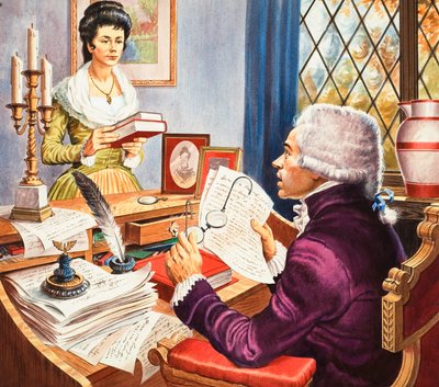 Robespierre ja Eleanore Duplay (guassia paperille) tekijältä Robert Brook