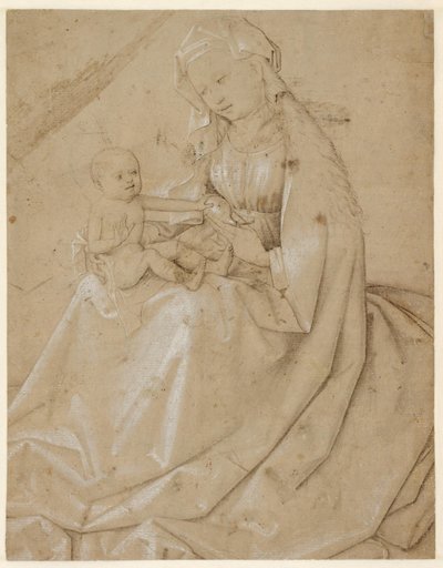 Madonna ja päärynää pitelevä Kristus-lapsi tekijältä Robert Campin
