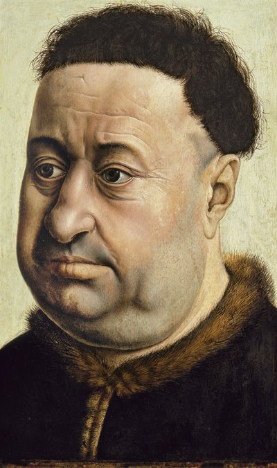 Miehen muotokuva Robert de Masmines, n. 1425 tekijältä Robert Campin