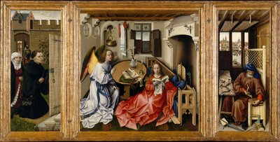 Anunciation Mérode -alttaritaulu, noin 1428-1432 tekijältä Robert Campin