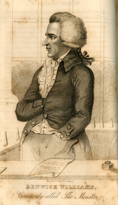 Renwick Williams, yleisesti kutsuttu hirviö, 1822. tekijältä Robert Cooper
