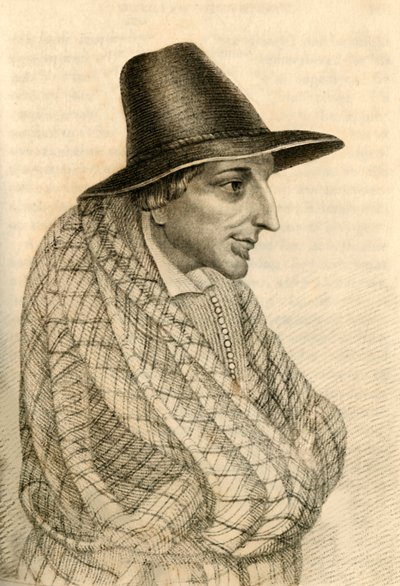 William Stevenson, pahamaineinen kerjäläinen, joka kuoli arvoltaan 900 puntaa, 1821. tekijältä Robert Cooper