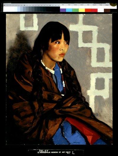 Intialainen tyttö (Julianita) (öljy kankaalle) tekijältä Robert Cozad Henri