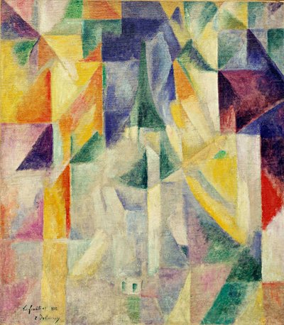 Windows. Robert Delaunayn (1885-1941) maalaus, enkaustinen kankaalle tekijältä Robert Delaunay