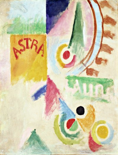 Jalkapallo. Cardiff Team - Robert Delaunayn (1885-1941) maalaus, öljy paperille 1916 tekijältä Robert Delaunay