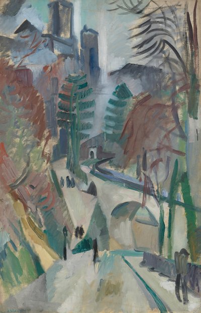 Laonin maisema, 1912. tekijältä Robert Delaunay