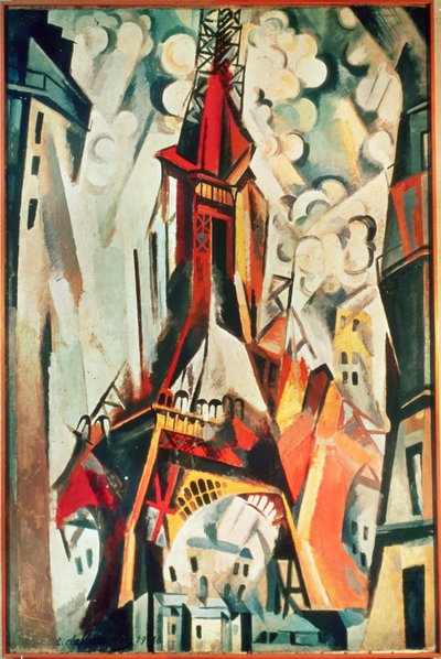 Eiffeltower (maalaus kankaalle) tekijältä Robert Delaunay