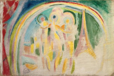 The Three Graces, tutkimus "La Ville de Parisille", n. 1911-1912 (öljy kankaalle) tekijältä Robert Delaunay