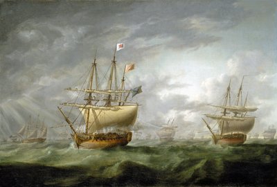 HMS "Ramilliesin" menetys syyskuussa 1782. tekijältä Robert Dodd