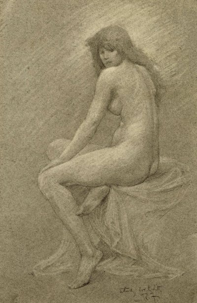 Tutkimus Lilithiä varten, noin 1900 (liitu paperille). tekijältä Robert Fowler