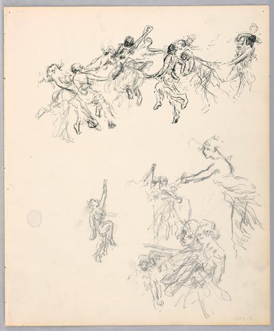 Piirustus, Tanssivat hahmot, 1882-83 tekijältä Robert Frederick Blum