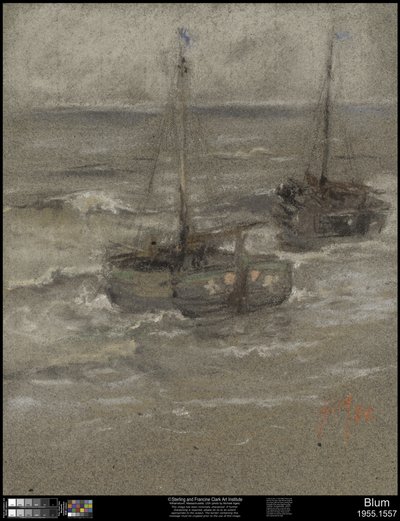 Kalastusveneet ankkurissa, 1884 tekijältä Robert Frederick Blum
