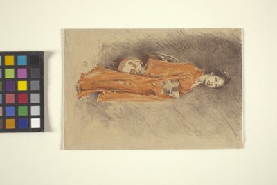 Japanilainen nainen kimonossa (muste) tekijältä Robert Frederick Blum