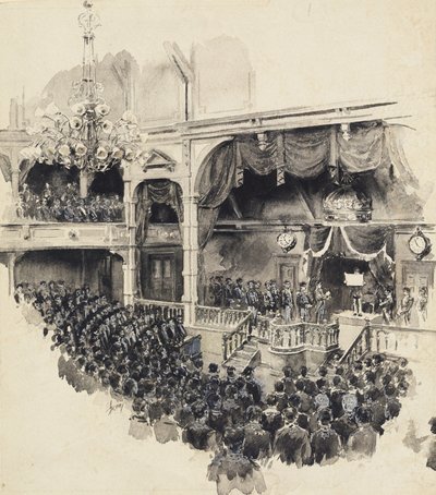 Japanin parlamentin avauskohtaus, 1890 tekijältä Robert Frederick Blum