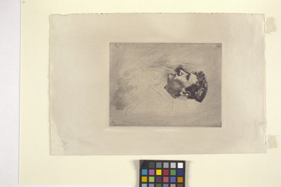 Retrato de perfil de um homem (gravura) finlandesa tekijältä Robert Frederick Blum