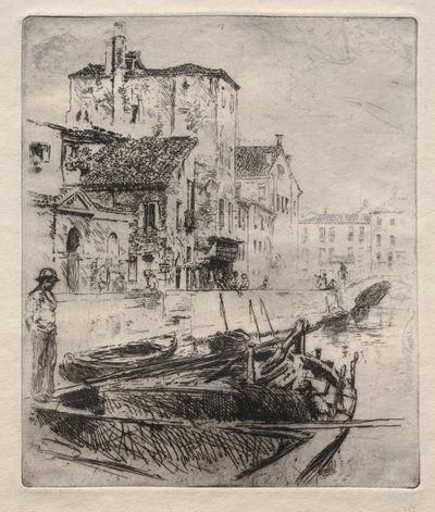 Venetsialainen kanava ja veneet, nro 8, 1800-luku. tekijältä Robert Frederick Blum