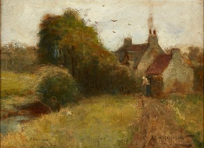 Mökki (öljy kankaalle) tekijältä Robert Gemmell Hutchison