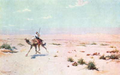 Aavikkokuriiri (värilitografia) tekijältä Robert George Talbot Kelly