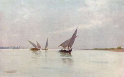 Hopeinen päivä Niilillä, c1880, 1904 tekijältä Robert George Talbot Kelly