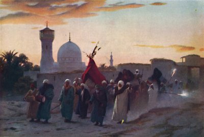 Hääkulkue Menzalassa: Morsiamen kotiintulo, c1880, 1904 tekijältä Robert George Talbot Kelly