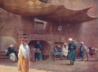 Arab Cafe, Kairo, 1880, 1904 tekijältä Robert George Talbot Kelly