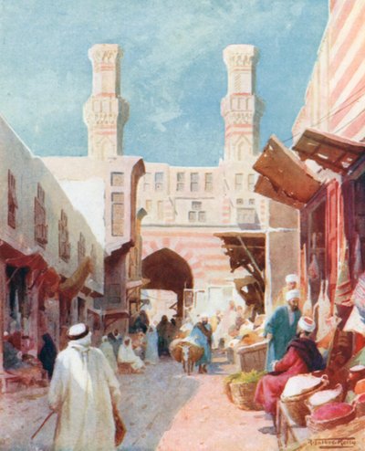 Bab-Zaweyla (värilitografia) tekijältä Robert George Talbot Kelly