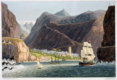 The Roads, St Helena, 1815 tekijältä Robert Havell