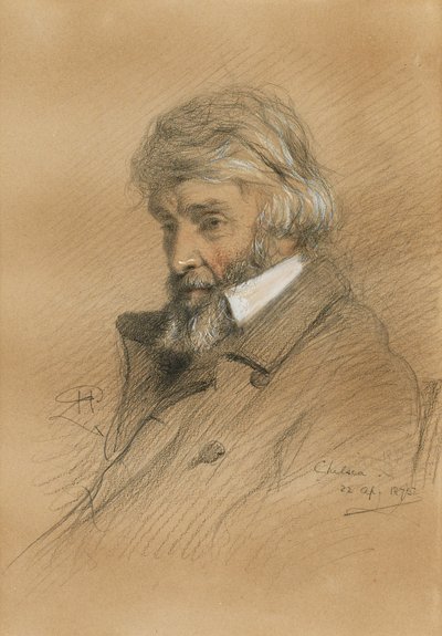 Thomas Carlylen muotokuva 1795-1881, 1875. tekijältä Robert Herdman
