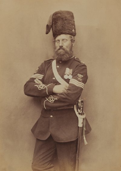 Kersantti Glasgow, kuninkaallinen tykistö, 1856 (seepiakuva). tekijältä Robert Howlett