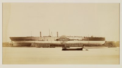 The Great Eastern, 17. marraskuuta 1857 (valkopainatus märkäkollodionnegatiivista) tekijältä Robert Howlett