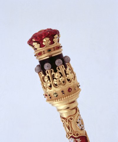 Earl Marsalkka -sauva, jonka College of Arms antoi Norfolkin viidestoista herttualle hänen ensimmäisessä avioliitossaan, 1877 (kulta) (katso myös 279117) (yksityiskohta) tekijältä Robert, II Garrard
