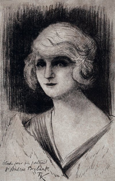 Andree Brabantin muotokuva (piirustus) tekijältä Robert Kastor