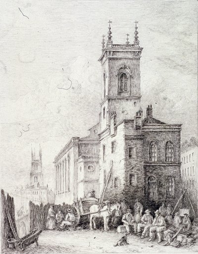 Holborn Viaduct, Lontoo, 1865 tekijältä Robert Kent Thomas