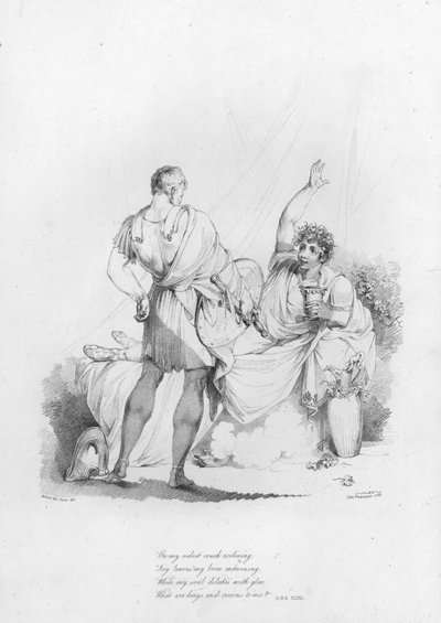 Anacreon, Ode XLVIII (kaiverrus) tekijältä Robert Kerr (after) Porter
