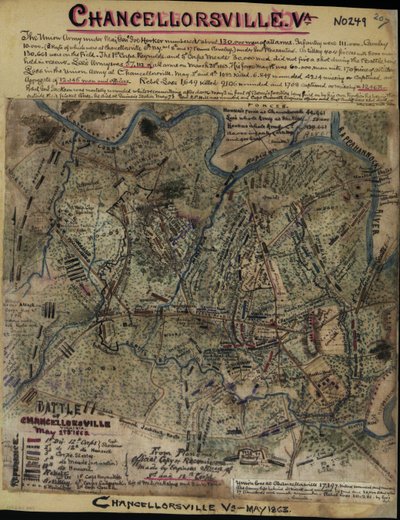 Chancellorsvillen taistelu, Virginia, 2. ja 3. toukokuuta 1863 LOC gvhs01.vhs00299 tekijältä Robert Knox Sneden
