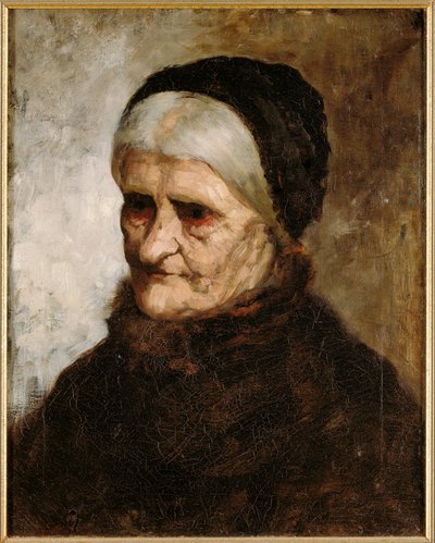 Vanhan naisen pää, 1881 tekijältä Robert Koehler
