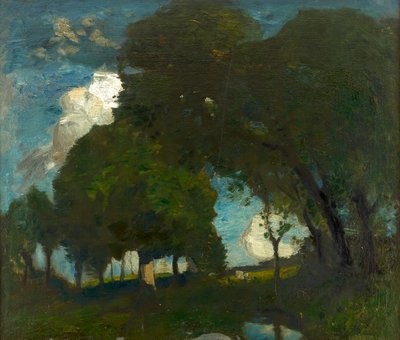 Woodland by Moonlight (öljy kankaalle) tekijältä Robert Macaulay Stevenson