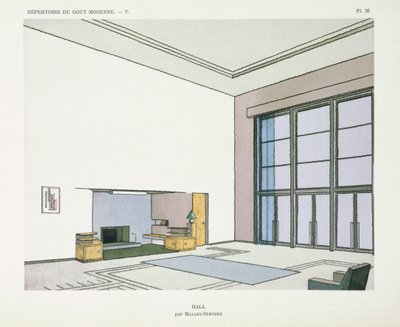 Hall, "Repertoire of Modern Taste", julkaistu 1929 tekijältä Robert Mallet Stevens