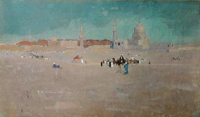 Kohtaus Egyptissä, noin 1890 (öljy kankaalle). tekijältä Robert McGowan Coventry