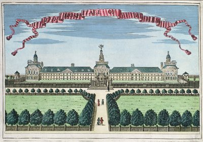 Betlehemin sairaala, kirjasta "A Book of the Prospects of the Remarkable Places in and about the City of London", noin 1700. tekijältä Robert Morden