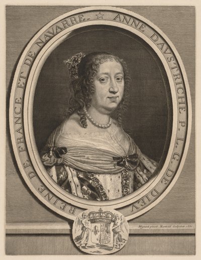 Anna Itävallan, Ranskan kuningatar, 1660. tekijältä Robert Nanteuil