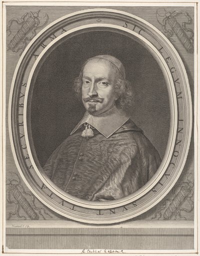 Kardinaali Jules Mazarin, n. 1652. tekijältä Robert Nanteuil