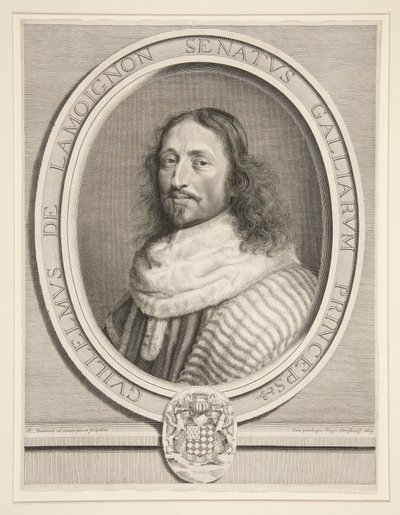 Guillaume de Lamoignon, Pariisin parlamentin ensimmäinen puhemies (Pariisin parlamentin ensimmäinen puheenjohtaja) tekijältä Robert Nanteuil