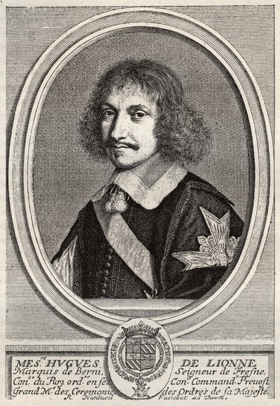 Hugues de Lionne (1611 - 1671), Marquis de Fresnes, Bernyn herra, oli diplomaatti ja valtioministeri Louis XIV:n alaisuudessa. Kaiverrus Robert Nanteuil. Yksityinen kokoelma. tekijältä Robert Nanteuil