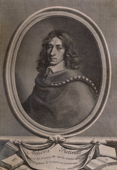 John Evelyn, englantilainen kirjailija, puutarhuri ja päiväkirjan kirjoittaja, c1650 1894 tekijältä Robert Nanteuil