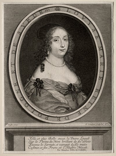 Marie Louise de Gonzague, Puolan kuningatar, 1653. tekijältä Robert Nanteuil