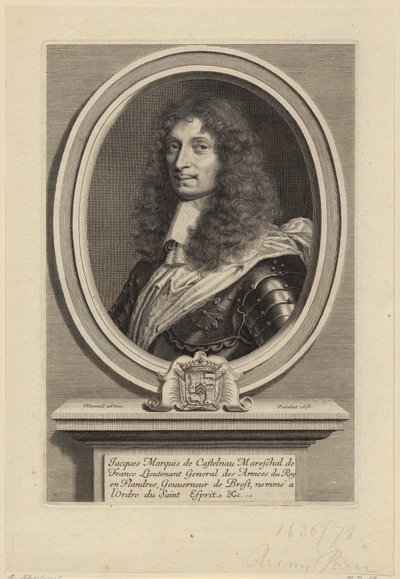 Ranskalaisen marsalkan Jacques II de Castelnaun muotokuva tekijältä Robert Nanteuil