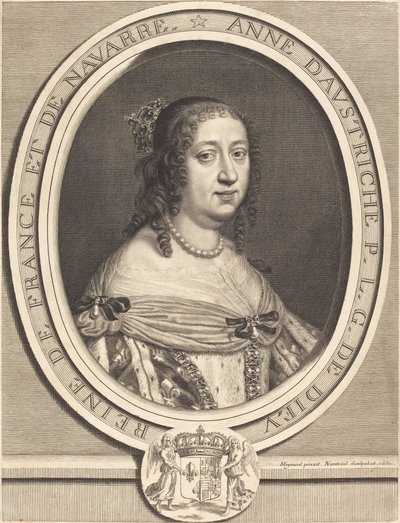 Anna Itävallasta, Ranskan ja Navarran kuningatar tekijältä Robert Nanteuil after Pierre Mignard I
