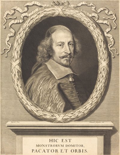 Kardinaali Jules Mazarin tekijältä Robert Nanteuil after Pierre Mignard I