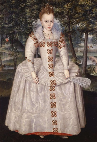 Prinsessa Elisabet (Böömin Elisabet, "talvikuningatar"), 1596-1662, seitsemänvuotias. tekijältä Robert Peake the elder